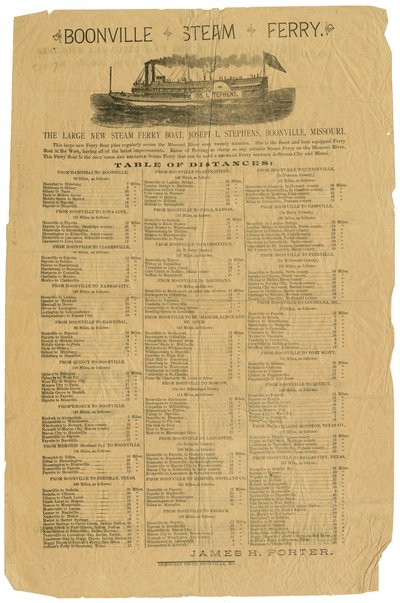 Reverse Carries Advertisements of Boonville Merchants by Unknown